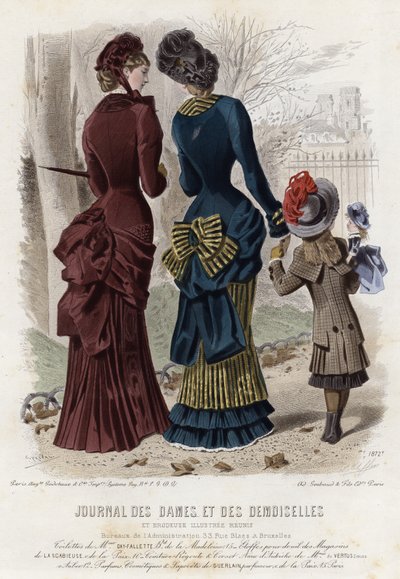 Placa de moda francesa, finales del siglo XIX de French School