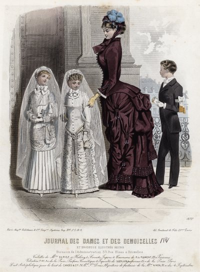 Placa de moda francesa, finales del siglo XIX de French School