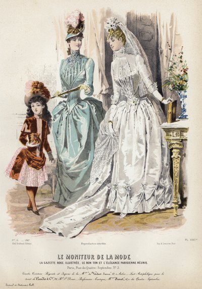 Placa de moda francesa, finales del siglo XIX de French School