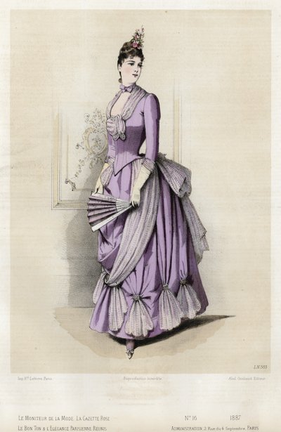 Placa de moda francesa, finales del siglo XIX de French School