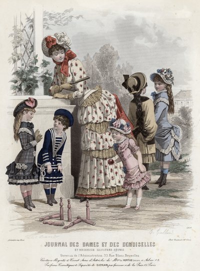 Placa de moda francesa, finales del siglo XIX de French School