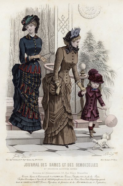 Placa de moda francesa, finales del siglo XIX de French School
