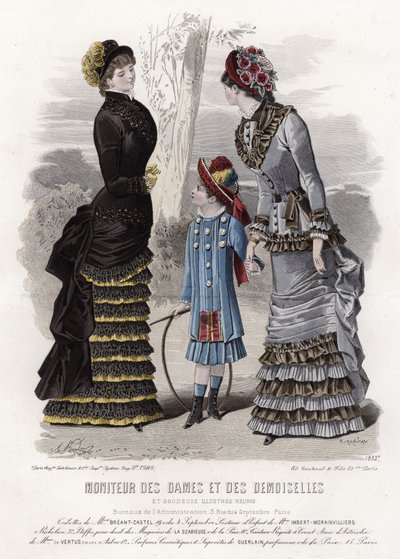 Placa de moda francesa, finales del siglo XIX de French School
