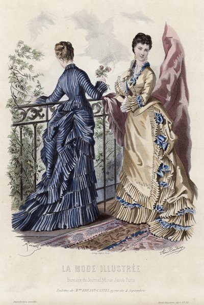 Placa de moda francesa, finales del siglo XIX de French School