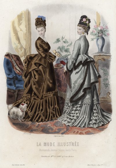 Placa de moda francesa, finales del siglo XIX de French School