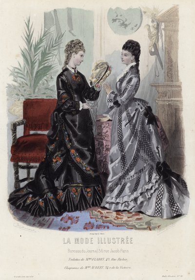 Placa de moda francesa, finales del siglo XIX de French School