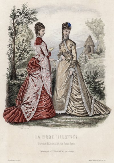 Placa de moda francesa, finales del siglo XIX de French School
