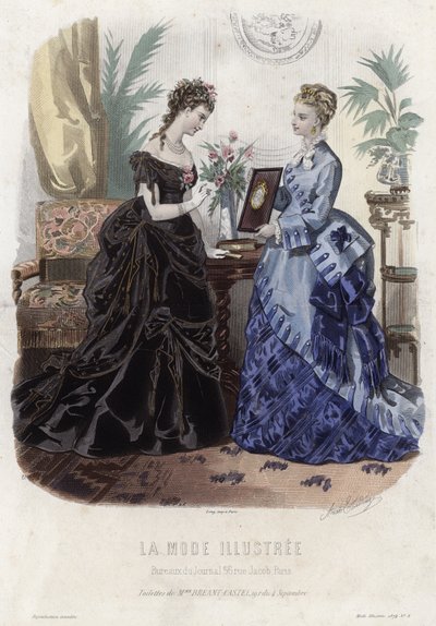 Placa de moda francesa, finales del siglo XIX de French School
