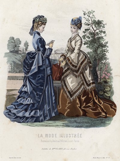 Placa de moda francesa, finales del siglo XIX de French School