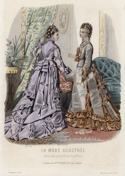 Placa de moda francesa, finales del siglo XIX de French School
