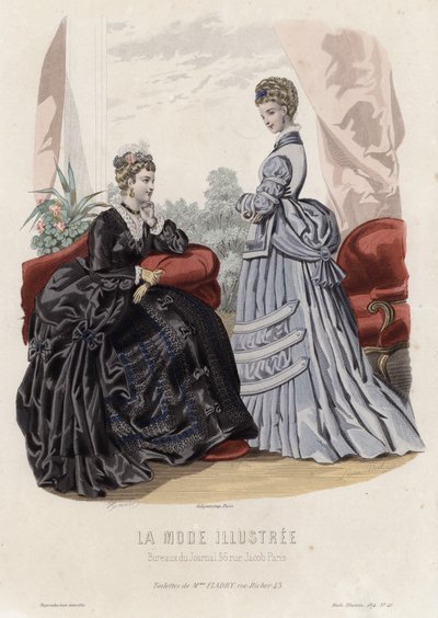 Placa de moda francesa, finales del siglo XIX de French School