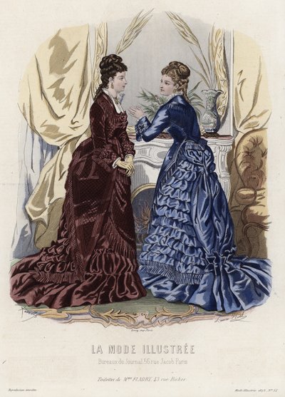 Placa de moda francesa, finales del siglo XIX de French School