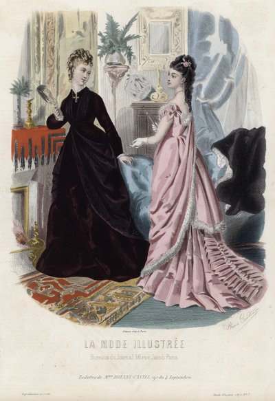 Placa de moda francesa, finales del siglo XIX de French School