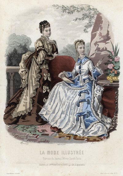 Placa de moda francesa, finales del siglo XIX de French School