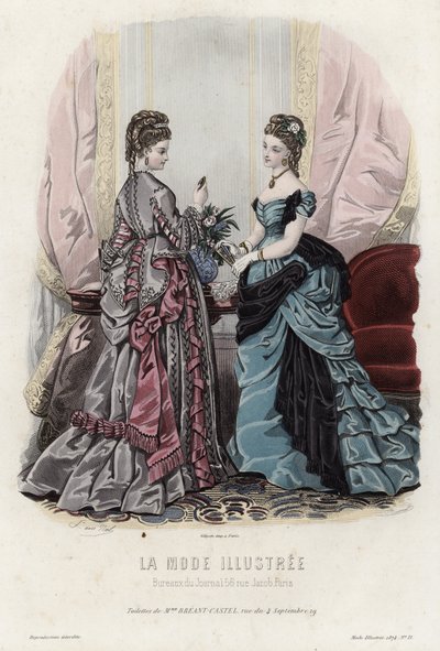 Placa de moda francesa, finales del siglo XIX de French School