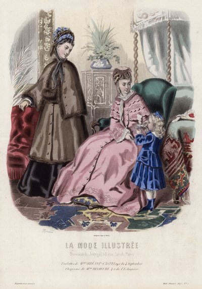Placa de moda francesa, finales del siglo XIX de French School