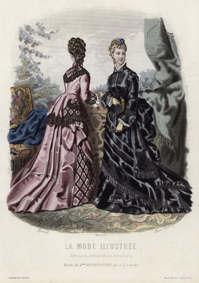 Placa de moda francesa, finales del siglo XIX de French School