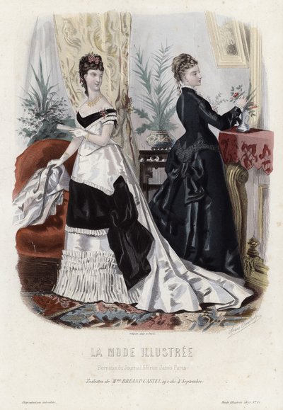 Placa de moda francesa, finales del siglo XIX de French School