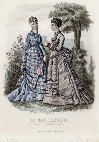 Placa de moda francesa, finales del siglo XIX de French School