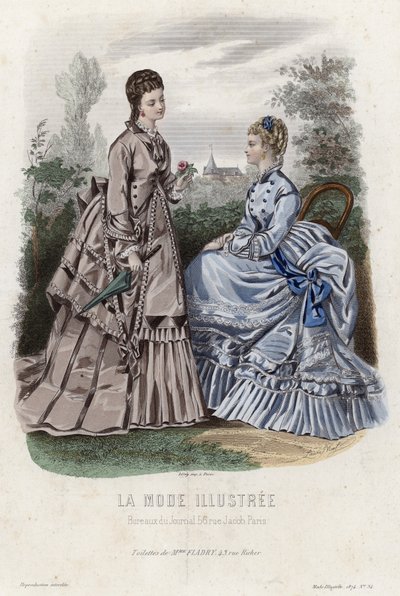 Placa de moda francesa, finales del siglo XIX de French School