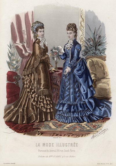 Placa de moda francesa, finales del siglo XIX de French School