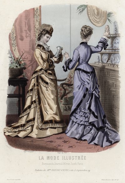 Placa de moda francesa, finales del siglo XIX de French School