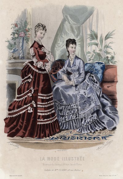 Placa de moda francesa, finales del siglo XIX de French School