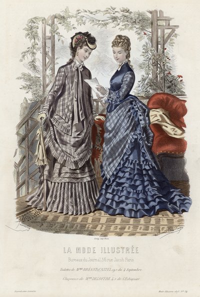 Placa de moda francesa, finales del siglo XIX de French School