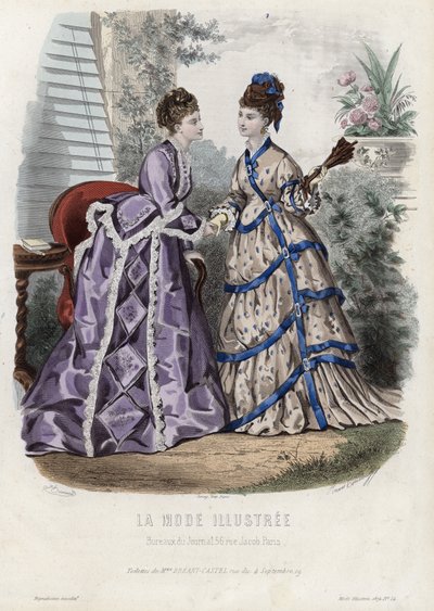 Placa de moda francesa, finales del siglo XIX de French School