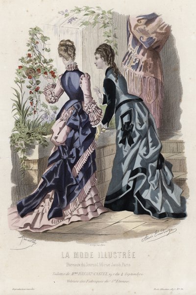 Placa de moda francesa, finales del siglo XIX de French School