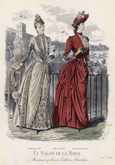 Placa de moda francesa, finales del siglo XIX de French School
