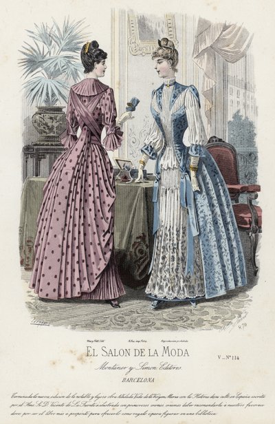 Placa de moda francesa, finales del siglo XIX de French School