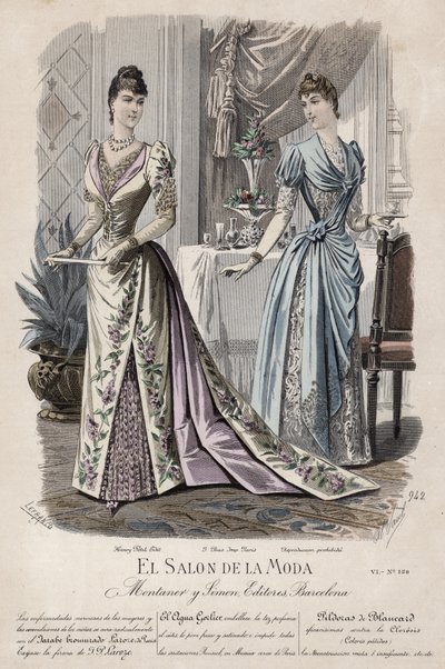 Placa de moda francesa, finales del siglo XIX de French School