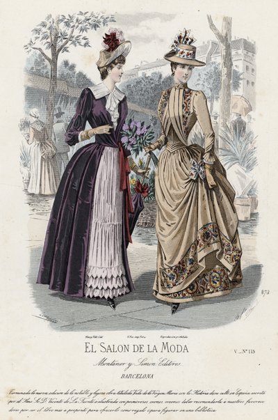 Placa de moda francesa, finales del siglo XIX de French School
