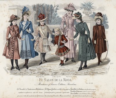 Placa de moda francesa, finales del siglo XIX de French School