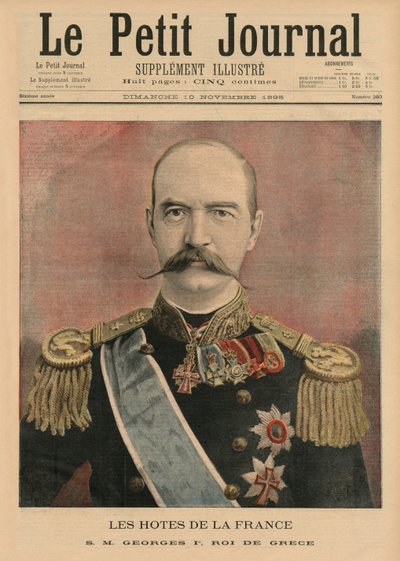 Anfitriones franceses, Su Majestad Jorge I, Rey de Grecia, ilustración de portada de 