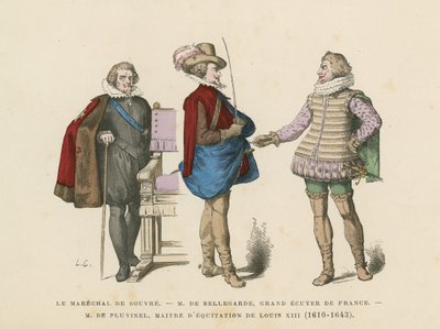 Trajes de hombres franceses, siglo XVII de French School