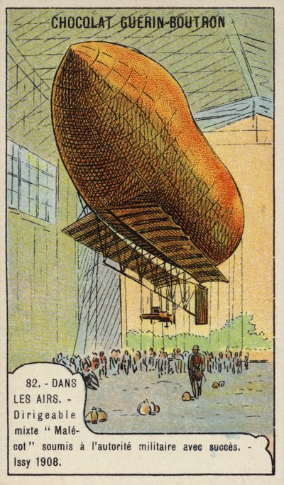 Dirigible militar francés Malecot, Issy, Francia de French School