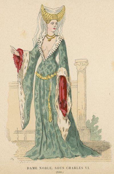 Noble francesa del reinado de Carlos VI, 1380 de French School