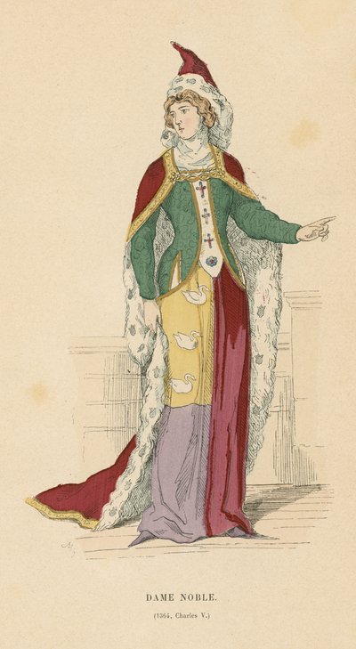 Noble francesa del reinado de Carlos V, 1364 de French School
