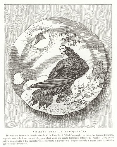 Placa satírica francesa, 1868 de French School