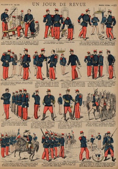 Soldados franceses en el día de una revisión de French School