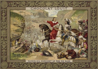 Tropas francesas comandadas por el Cardenal Richelieu forzando el paso en Suza, Saboya, 1629 de French School