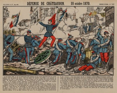 Tropas francesas defendiendo Châteaudun, Guerra Franco-Prusiana de French School