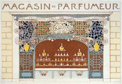 Diseño de la fachada de una perfumería 