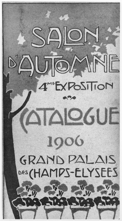 Ilustración de la portada del catálogo para el 4º Salón de Otoño en el Grand Palais, París, 1906 de French School