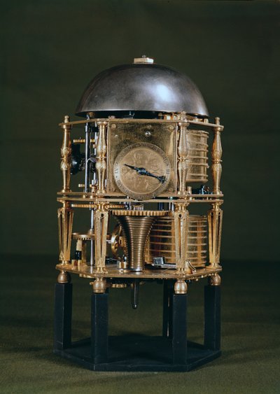 Frente de un reloj de mesa hexagonal por Nicolas Lemaindre de French School