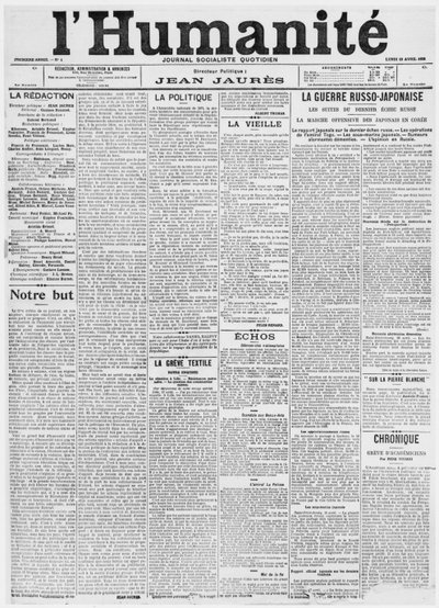 Portada, primer número del periódico L