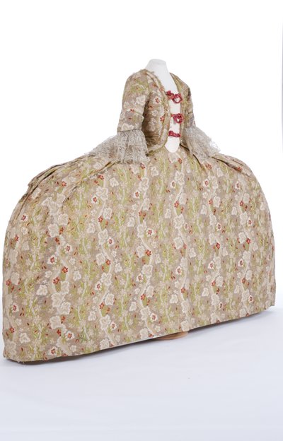 Vista frontal de un vestido de corte, 1760s de French School