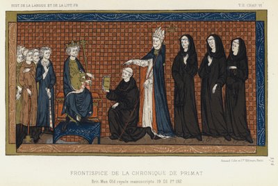 Frontispicio de la Crónica de Primat de French School